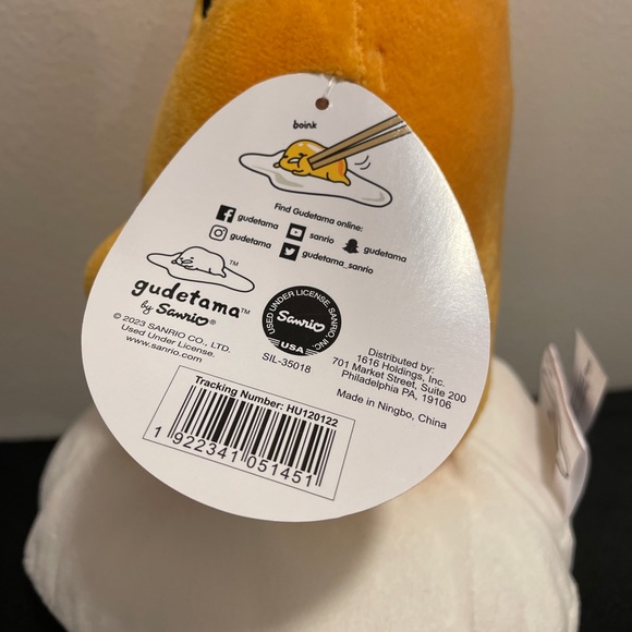 Sanrio Gudetama the Lazy Egg Plush 8” - Picture 5 of 6